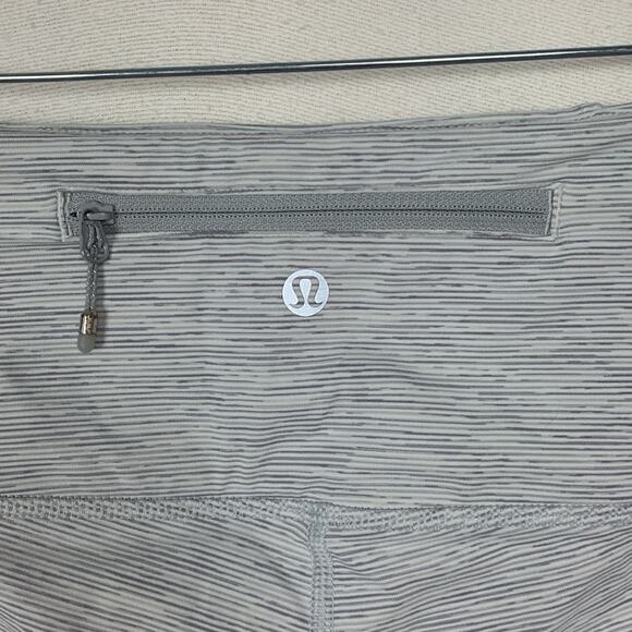 Lululemon womens size 6 run with the sun crop leggings white space nimbus luxtre - Picture 8 of 11